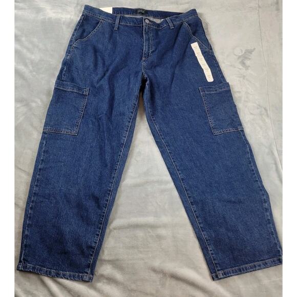 NWT women's barrel ankle jeans high rise Banana Republic pant sz 33/16 denim - Picture 8 of 14